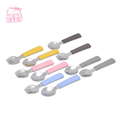 Food Grade Children Knife Fork And Spoon Set SS Cutlery Kit Eco Friendly